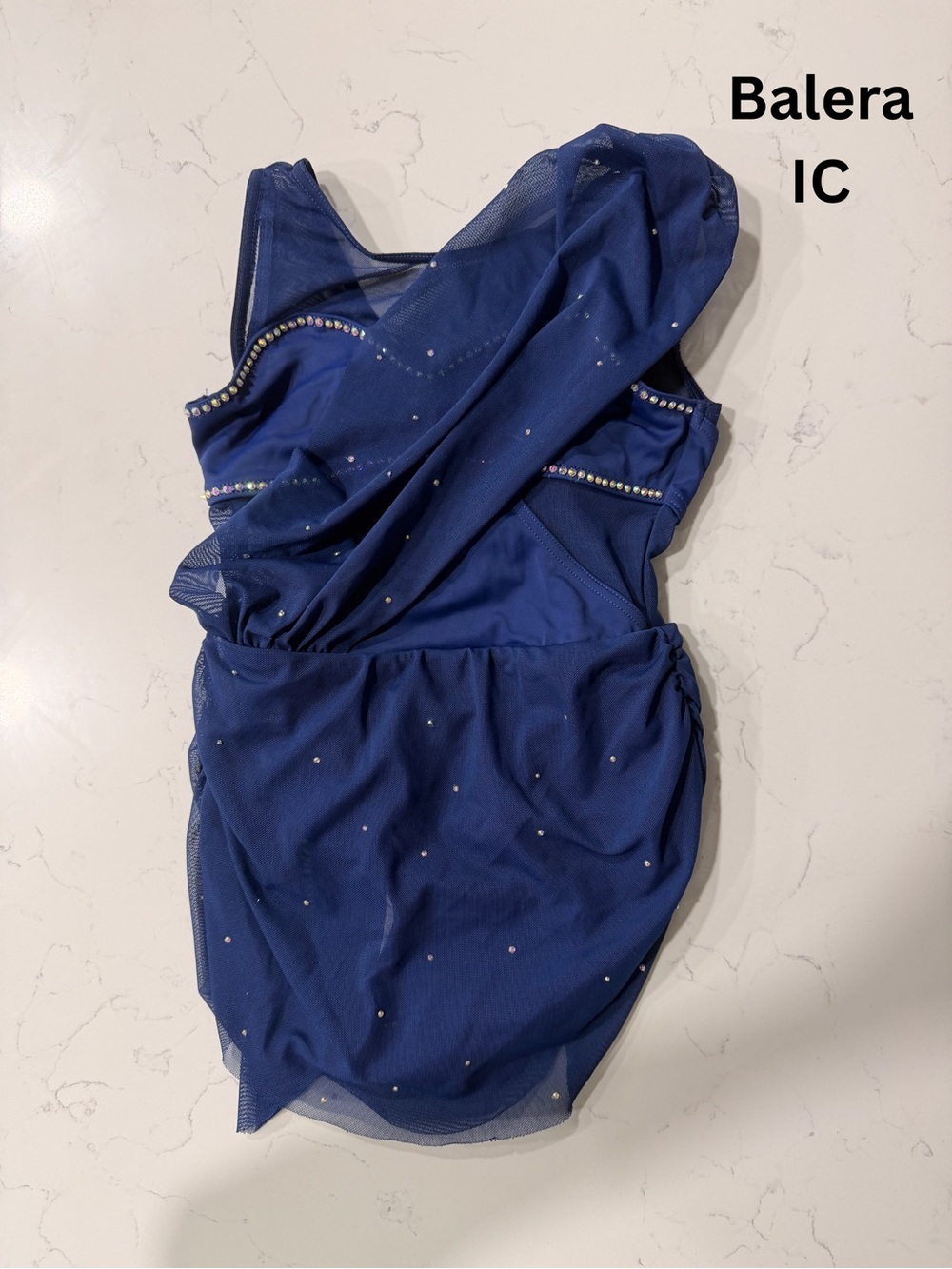 balera Navy Blue Rhinestone lyrical costume